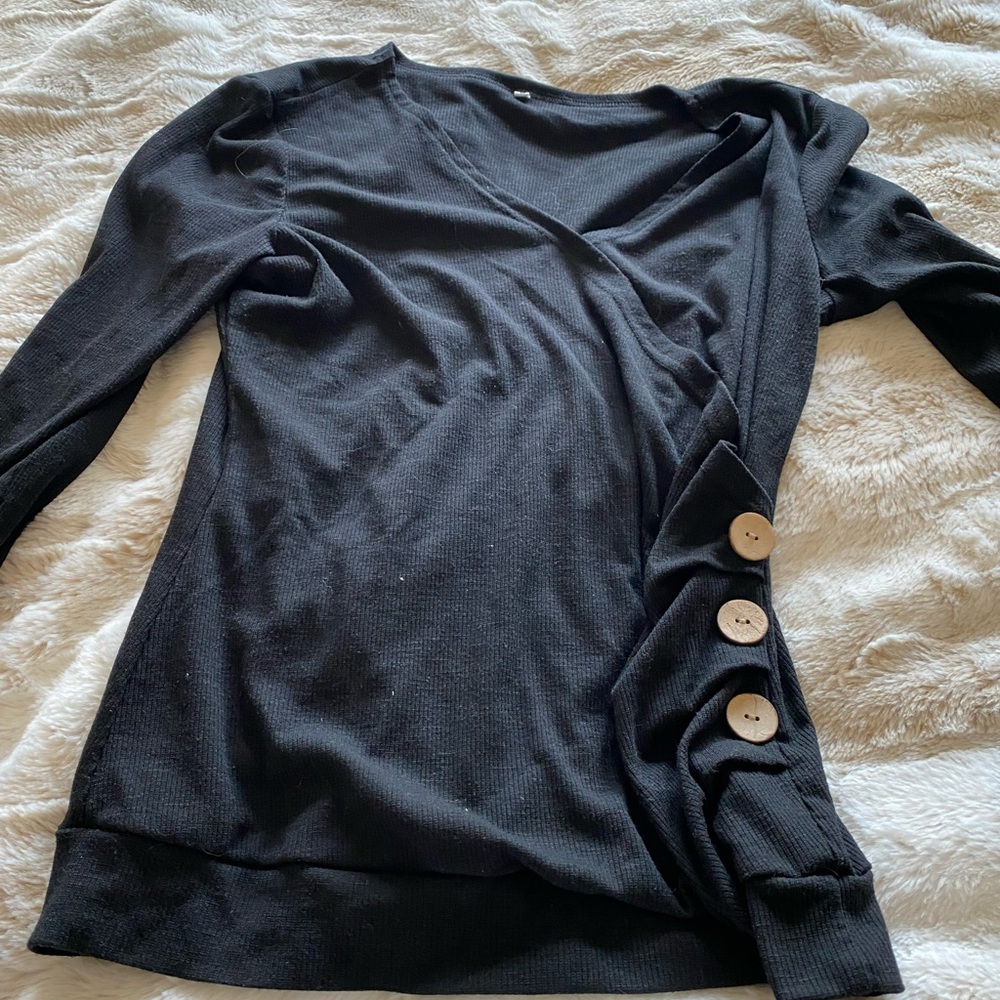 Black Wrap Top